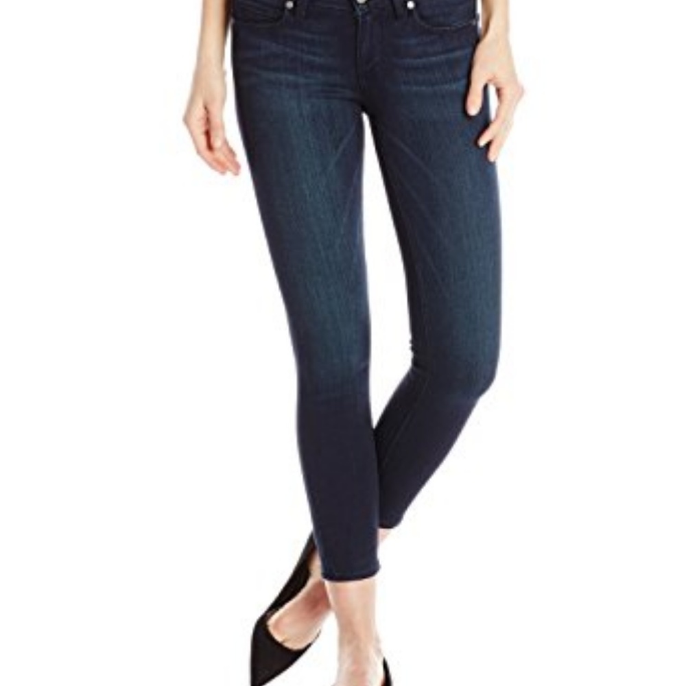 PAIGE VERDUGO CROP SKINNY JEANS DARK WASH SZ 27